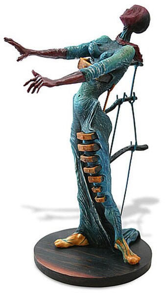 Burning Giraffe Woman With Drawers Dali Sculpture Surreal Figurines